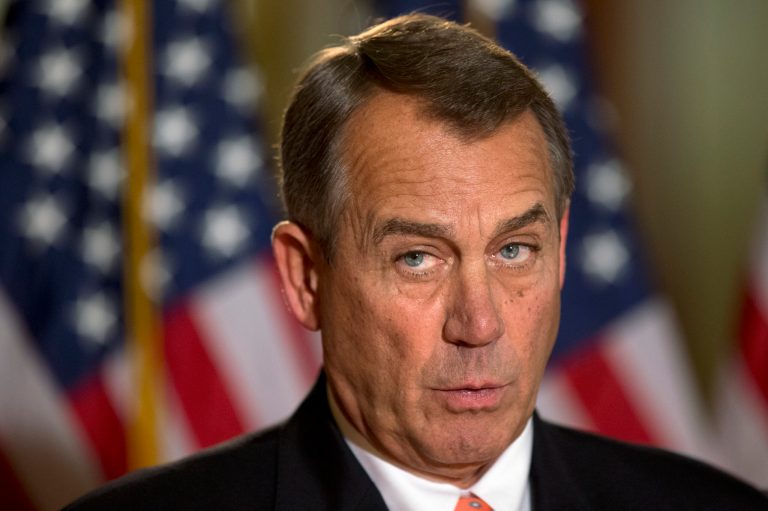   House Speaker John Boehner of Ohio addresses reporters on the fiscal cliff negotiations on Capitol Hill in Washington, Wednesday, Dec. 19, 2012. Boehner says President Barack Obama should support a Republican plan to avoid January tax increases on everyone but those earning over $1 million. Boehner says if Obama doesn't support the measure, the president will be responsible for what he calls 