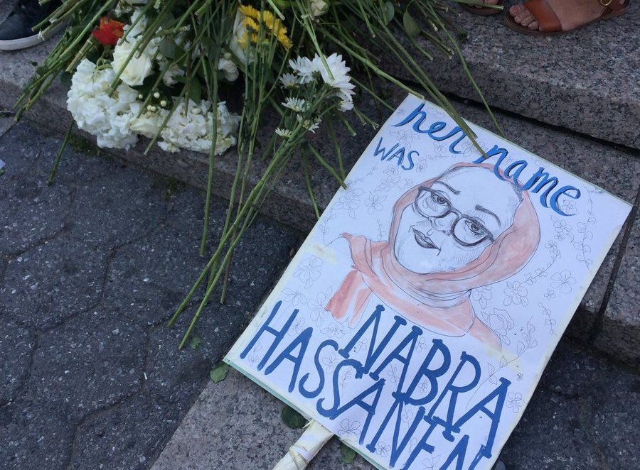 Washington memorial for Nabra Hassanen set on fire