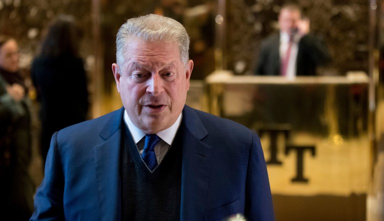 Gore visited Trump Tower after the election to meet with Trump and his daughter Ivanka to discuss climate change. (AP Photo/Andrew Harnik)