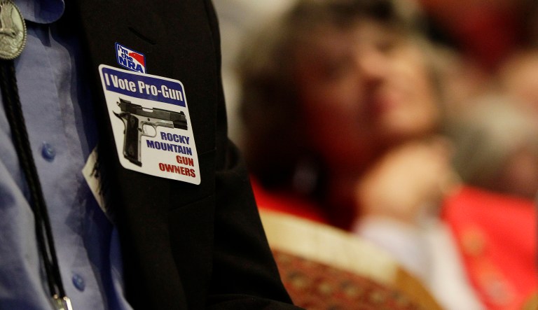 Gun rights is a visceral issue for many committed Republicans — the sort who tend show up in congressional primaries in red states and partisan-drawn districts. (AP Photo/Brennan Linsley)