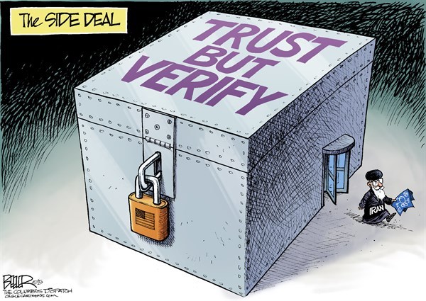 Editorial cartoon: Trust but verify