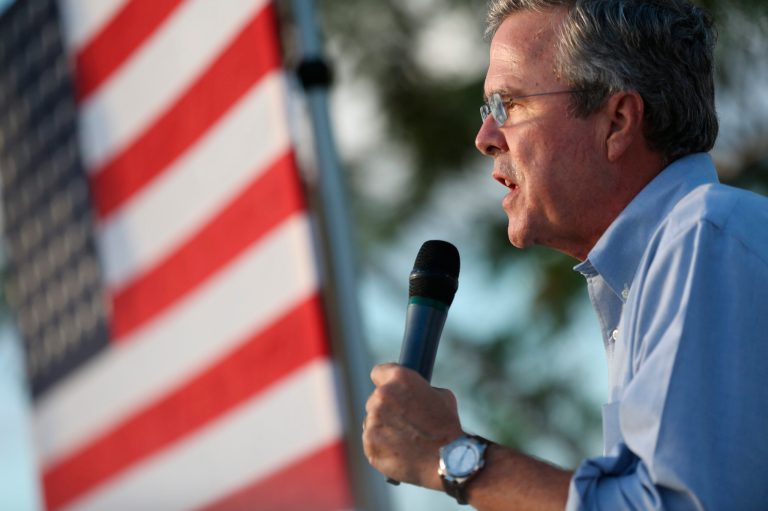 This comes after sweeping financial cuts to his presidential campaign and losing his chief operating officer.Â (Dorothy Edwards/Naples Daily News via AP)