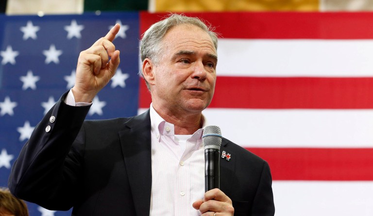 For Tim Kaine, who was tapped last month as Clinton's running mate, the GOP nominee's remarks are further proof the Republican candidate is unfit for the Oval Office. (AP Photo/Steve Helber)