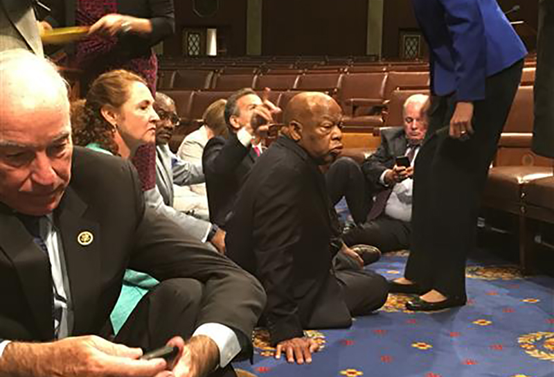 Press declares Democratic sit-in ‘historic’ … 8 years after GOP staged a similar protest