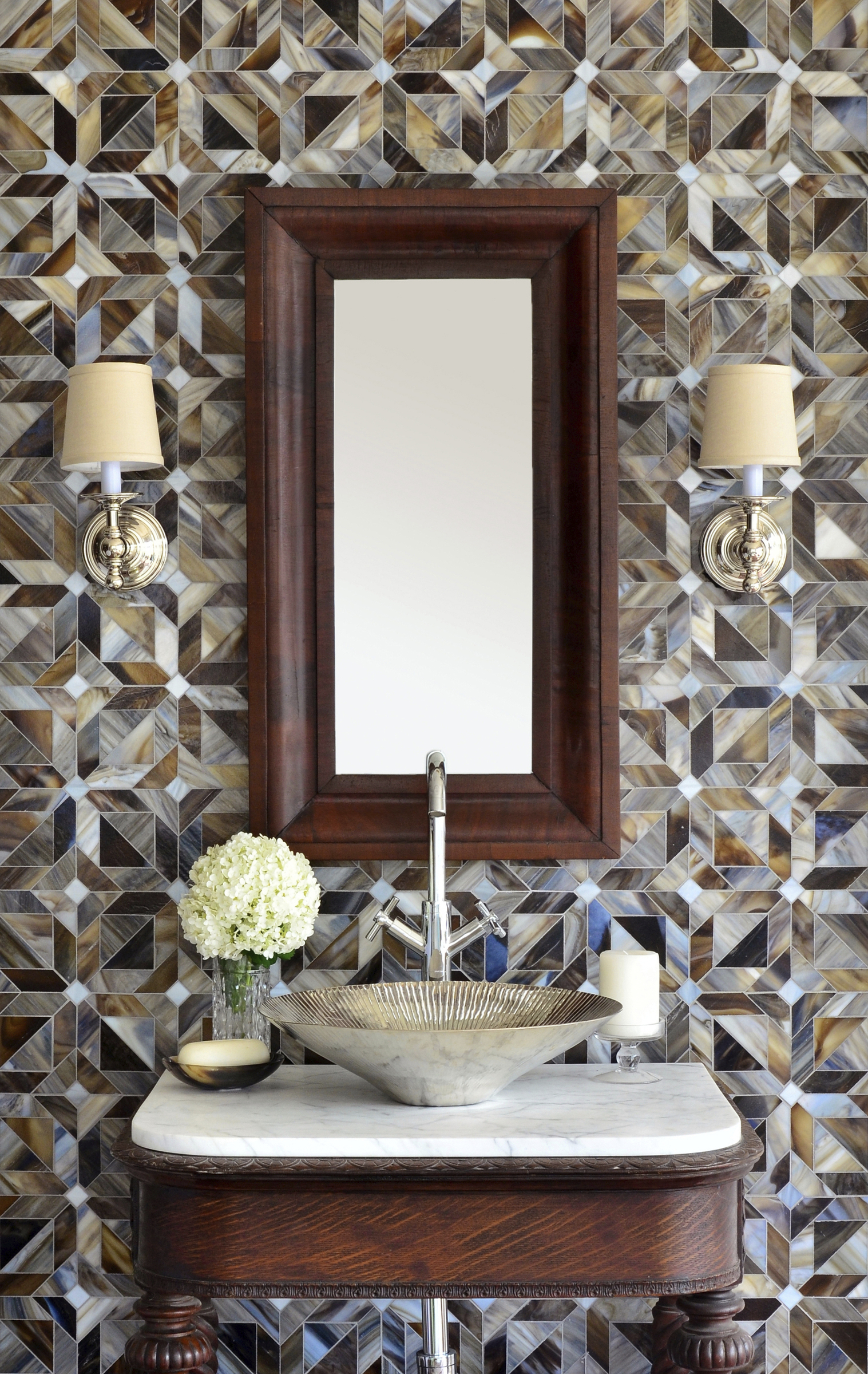 Take your powder room from bland to bold