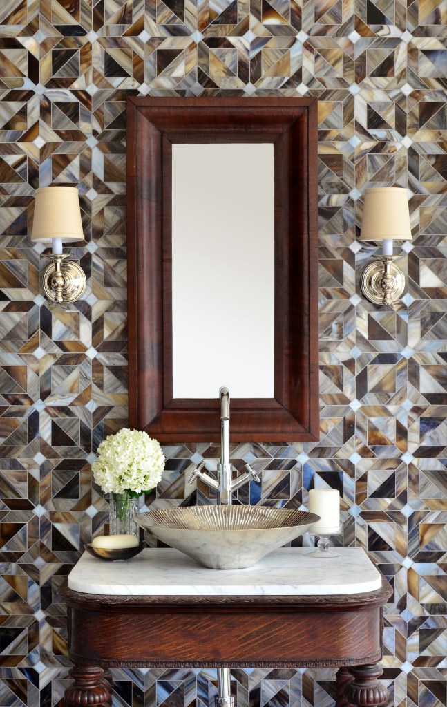 Take your powder room from bland to bold