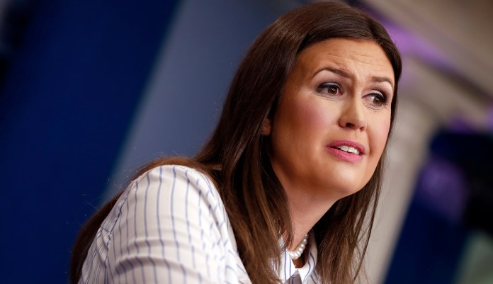 "I don't really care what Sen. Flake has to say, I don't think his constituents do either and I think that's why his numbers are in the tank," Sanders said during the Tuesday press briefing. (AP Photo/Alex Brandon)
