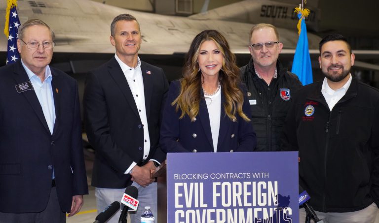 Kristi Noem at evil foreign governments bill signing.