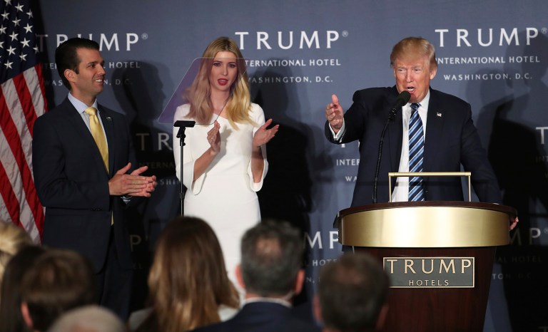 President-elect Trump has said he will turn the company over to his adult children in a 