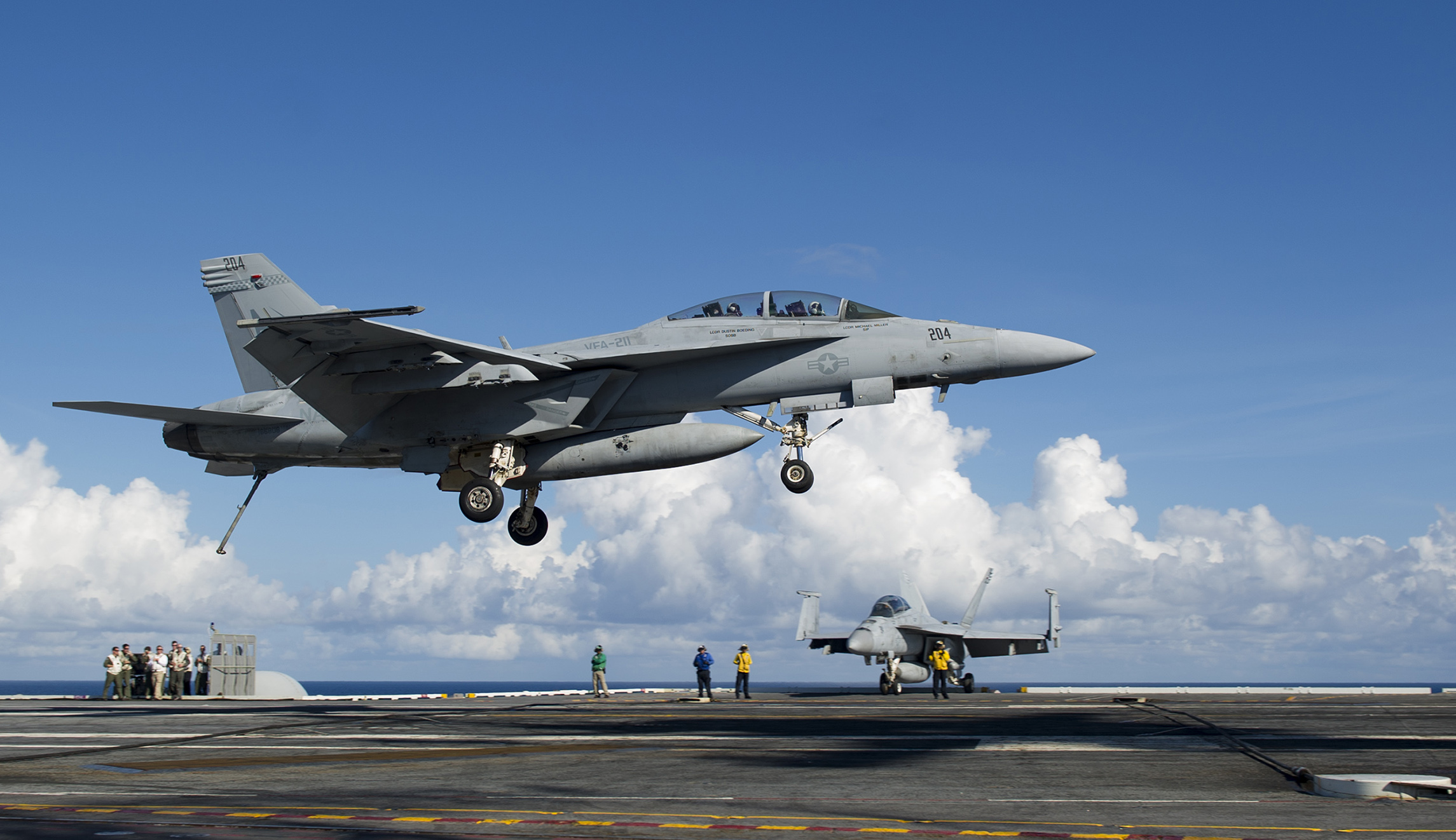 Trump took credit for fast-tracking a Super Hornet deal with Kuwait. But it was all approved last year