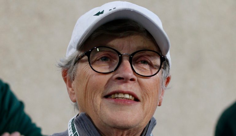 Michigan State University President Lou Anna Simon announced she would resign Wednesday amid an ongoing scandal involving one of the school's medical doctors. (AP Photo/Al Goldis)