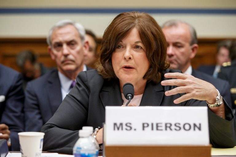 FILE - In this Sept. 30, 2014 file photo, Secret Service Director Julia Pierson testifies on Capitol Hill in Washington. Secret Service Director Julia Pierson has resigned amid recent White House security breach.  (AP Photo/J. Scott Applewhite, File)