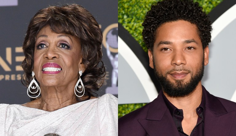 Maxine Waters and Jussie Smollett