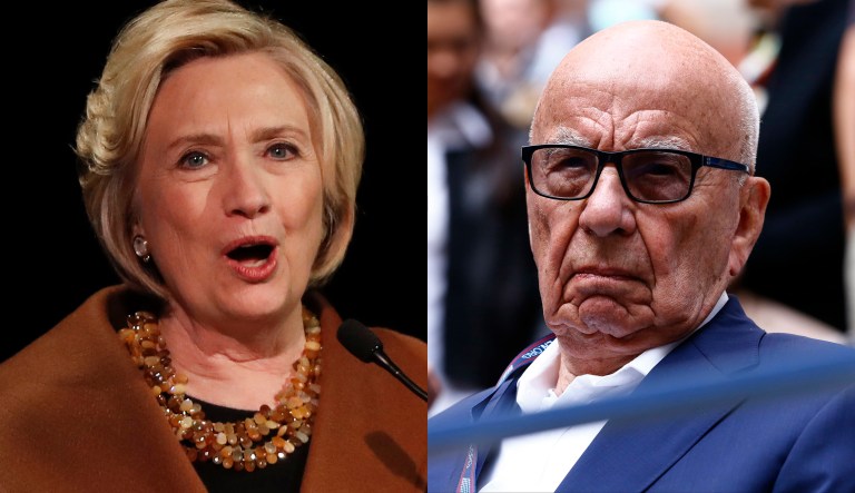 Hillary Clinton and Rupert Murdoch