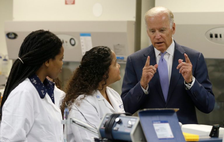 Vice President Joe Biden was in Florida on Wednesday for a public event promoting higher education, but ended up delivering a domestic policy speech that was a tribute to the American dream. (AP Photo/Alan Diaz)