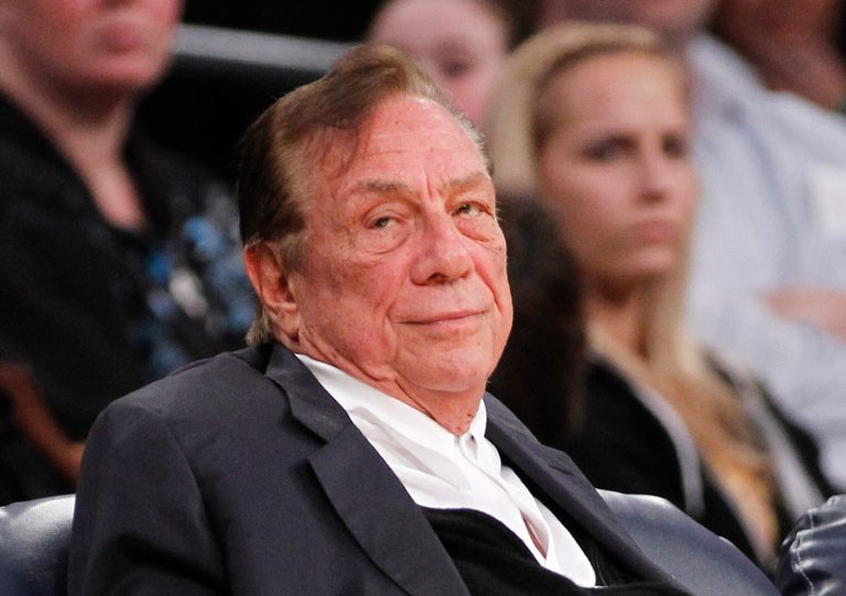 Los Angeles Clippers owner Donald Sterling watches the Clippers play the Los Angeles Lakers during an NBA preseason basketball game in Los Angeles on Monday, Dec. 19, 2011. (AP Photo/Danny Moloshok)
