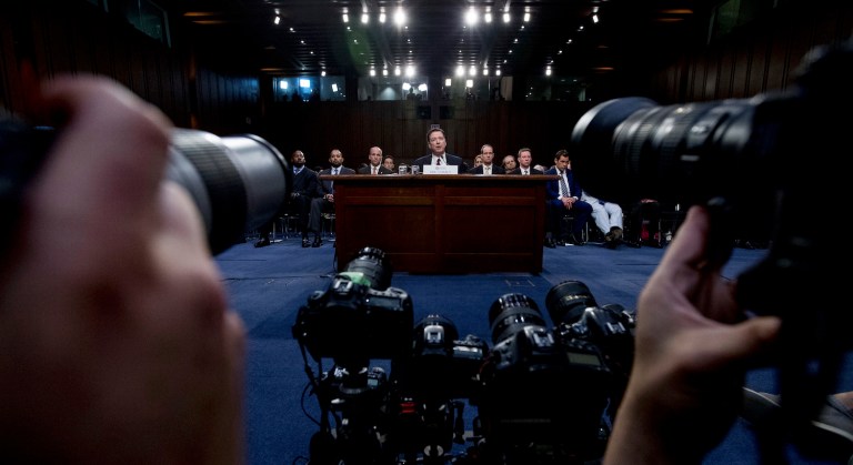 Comey said that he didn't want to suggest anything nefarious by not answering, but that he simply didn't want to talk about it in a public setting. (AP Photo/Andrew Harnik)
