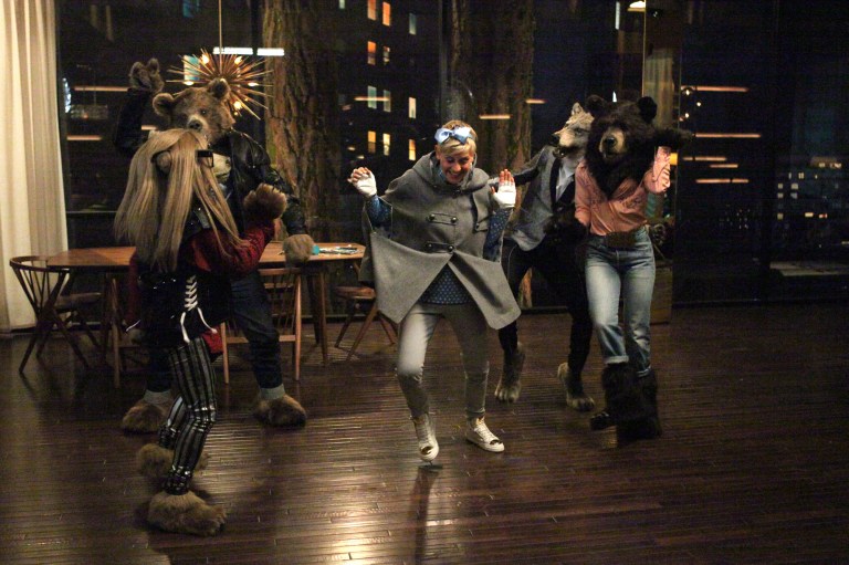 This undated frame grab provided by Beats shows the company's 2014 Super Bowl commercial. Beats by Dre, the popular headphones and audio equipment producer has enlisted Ellen DeGeneres to star in its debut Super Bowl ad running in the third quarter that promotes Beats Music. (AP Photo/Beats)