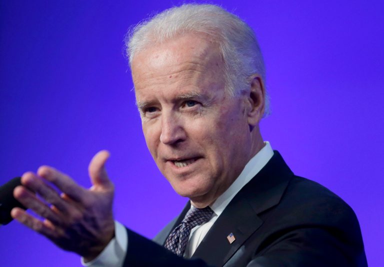 Vice President Joe Biden addresses an audience during a forum on mental health policies that marks the 50th anniversary of President John F. Kennedy's signing of the Community Mental Health Act, Wednesday, Oct. 23, 2013, at the JFK Library and Museum in Boston. (AP Photo/Steven Senne)