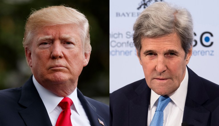 Donald Trump and John Kerry