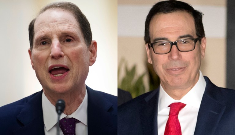 Ron Wyden and Steven Mnuchin