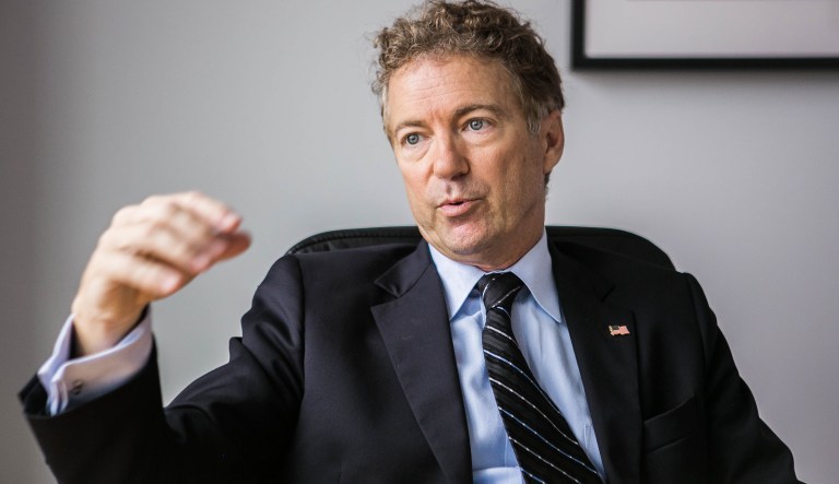 Paul argued on the Senate floor that rather than advancing American interests to end everlasting conflicts in the region, giving arms to Saudi Arabia would only prolong conflicts. (Graeme Jennings/Examiner)