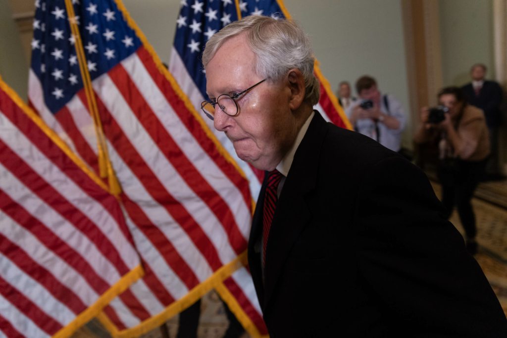 Mitch McConnell released from rehab after concussion, will work from home