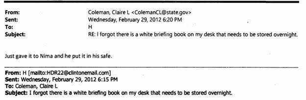 Email: Hillary Forgot to Secure Sensitive Info