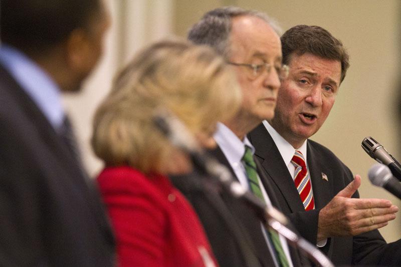 GOP Senate candidates focus debate attacks on Kaine
