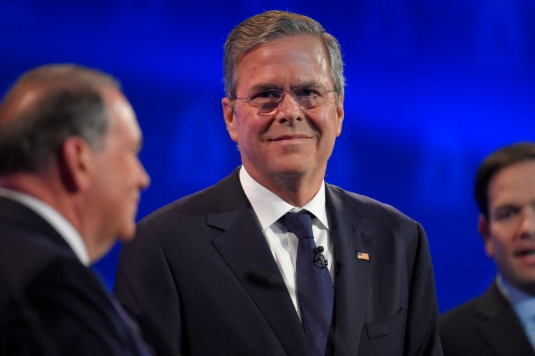 The Wall Street Journal editorial board has declared that Republican presidential candidate Jeb Bush's awkward exchange with Marco Rubio showed that Bush seems to be lacking when it comes to debate skills.Â (AP Photo/Mark J. Terrill)