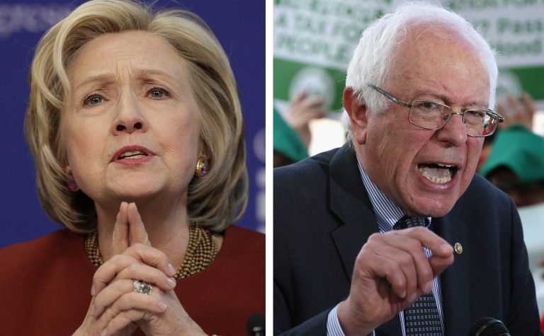 Former Secretary of State Hillary Clinton and Senator Bernie Sanders (Getty images)