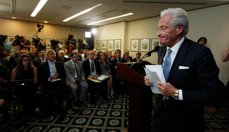 Thanks to the bloviating Trump lawyer, Republicans find themselves in a losing situation. (AP Photo/Manuel Balce Ceneta)