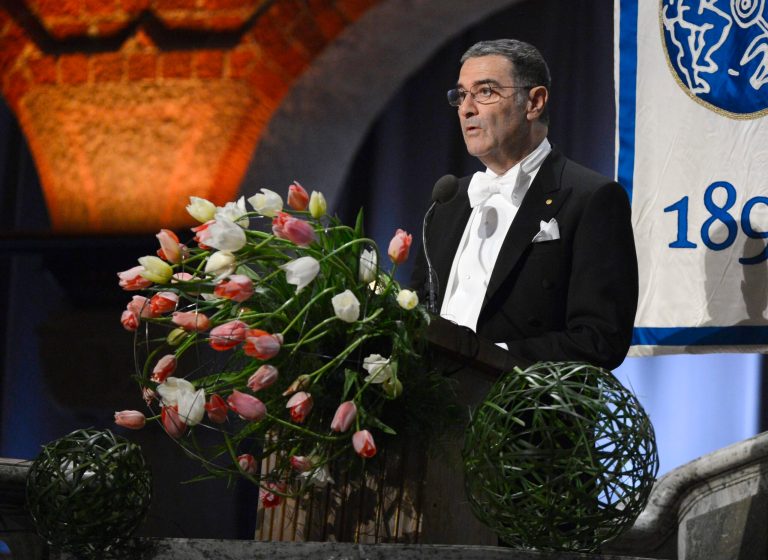 Nobel prize banquet at the Stockholm City Hall.