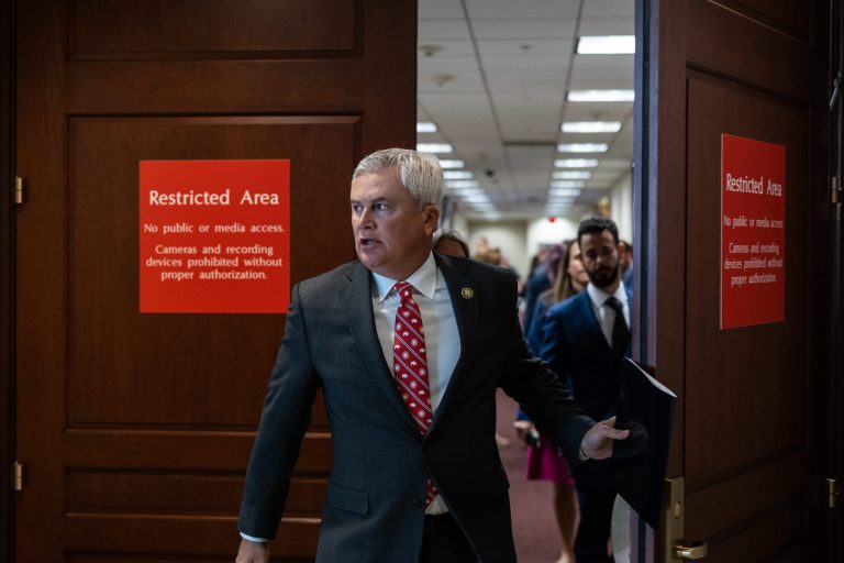 House Oversight and Accountability Committee Chair James Comer, R-Ky., speaks to reporters after he and Rep. Jamie Raskin, D-Md., the ranking member of the House Oversight and Accountability Committee, met with FBI officials to view confidential documents Comer demanded in his investigation of President Joe Biden's family, Monday, June 5, 2023, on Capitol Hill in Washington.