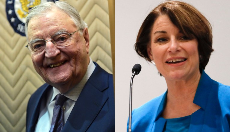 Walter Mondale and Amy Klobuchar