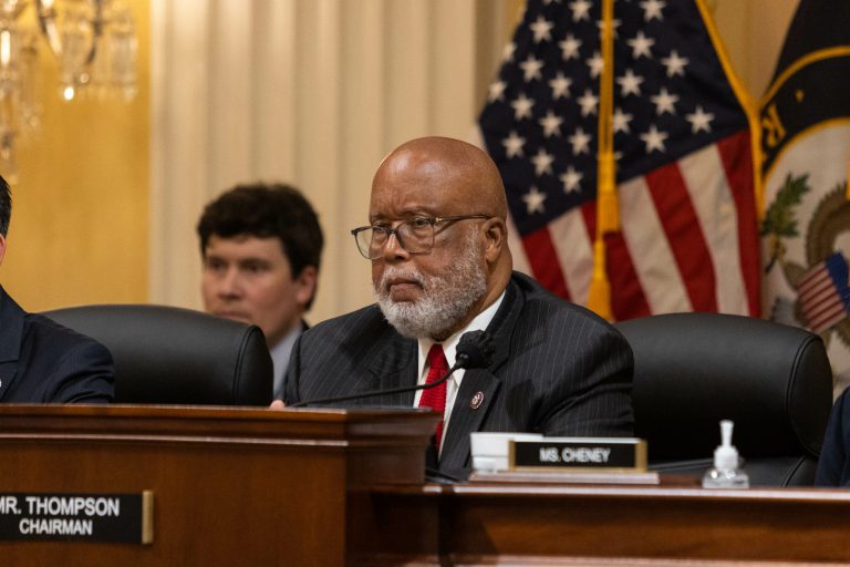 Chairman Bennie Thompson (D-MS) is seen at a Jan. 6 committee hearing on Thursday in Washington.