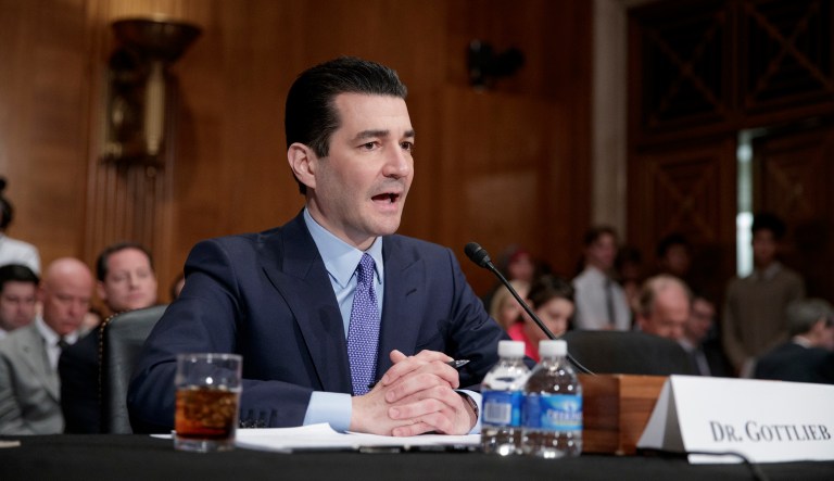 FDA chief Scott Gottlieb said Tuesday that he is seeking an alternative to proposed language in the National Defense Authorization Act. The alternative seeks to head off an agency brawl over the authority for approving new drugs used by service members. (AP Photo/J. Scott Applewhite)