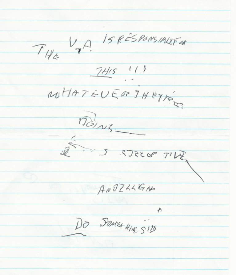 As he was dying of complications from his surgery, Willingham wrote this note to his daughter, Sydney Schoellman. It reads: 