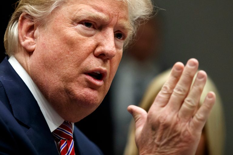 In this Feb. 22, 2018, photo, President Donald Trump speaks during a meeting with state and local officials to discuss school safety in the Roosevelt Room of the White House in Washington. Trump could face a backlash from gun rights advocates who fear he's strayed from his pledge to be a champion for the Second Amendment by voicing support for gun control measures in the wake of the deadly school shooting in Florida. (AP Photo/Evan Vucci)