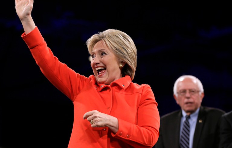 Republican candidates invoked Hillary Clinton over 35 times during the two and a half hour debate. (AP Photo/Charlie Neibergall)