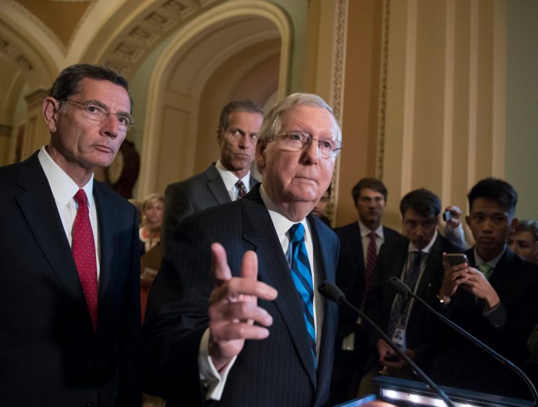 In an attempt to curry favor with President Trump, Sen. Mitch McConnell, R-Ky., is allowing his super PAC to turn Rep. Mo Brooks' words against him. (AP Photo/J. Scott Applewhite)