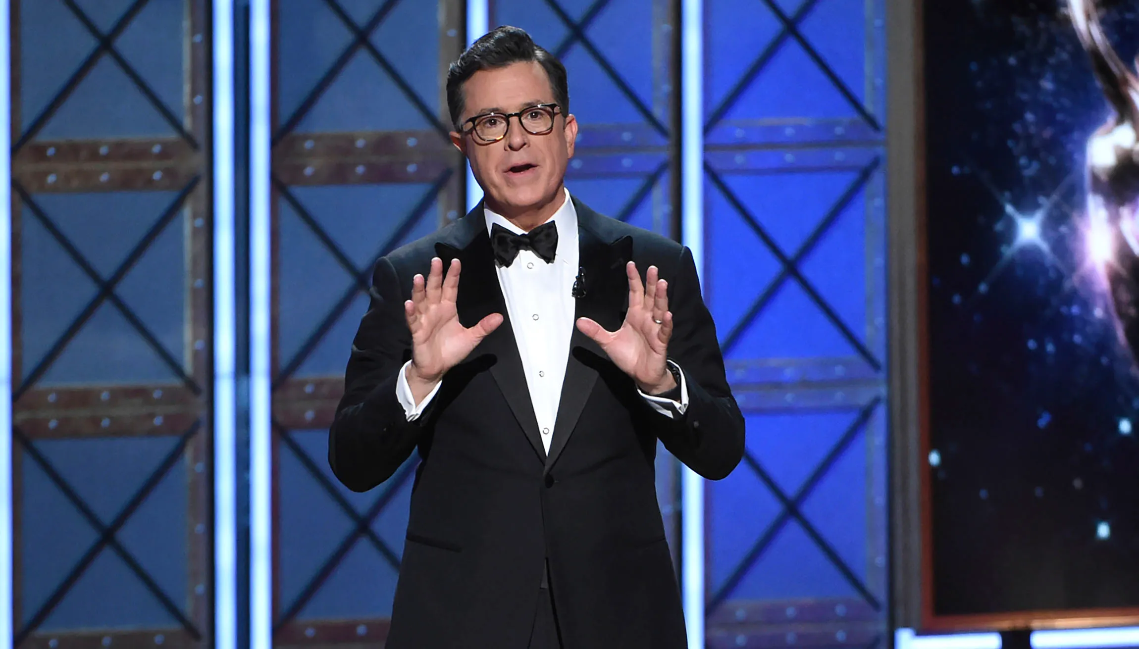 Stephen Colbert to Al Franken: ‘No, it isn’t’ your right as an entertainer to force an unwanted kiss