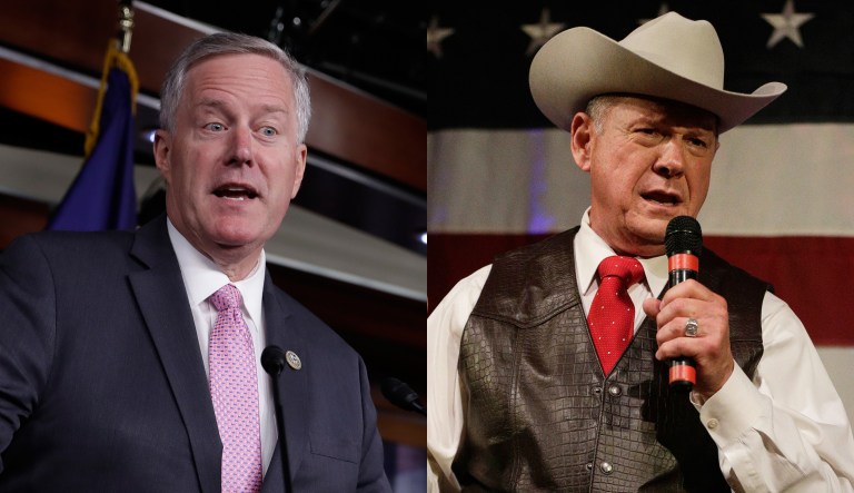 Rep. Mark Meadows, R-N.C., one of the most conservative men on Capitol Hill, has said if the sexual misconduct allegations against Judge Roy Moore are true, then the Republican candidate for Alabama's open Senate seat must step aside. (AP Images)