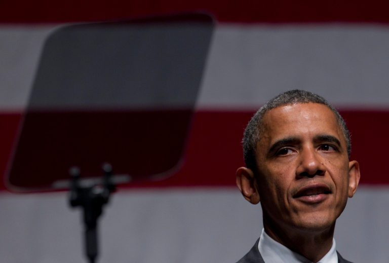 President Barack Obama speaks during an 