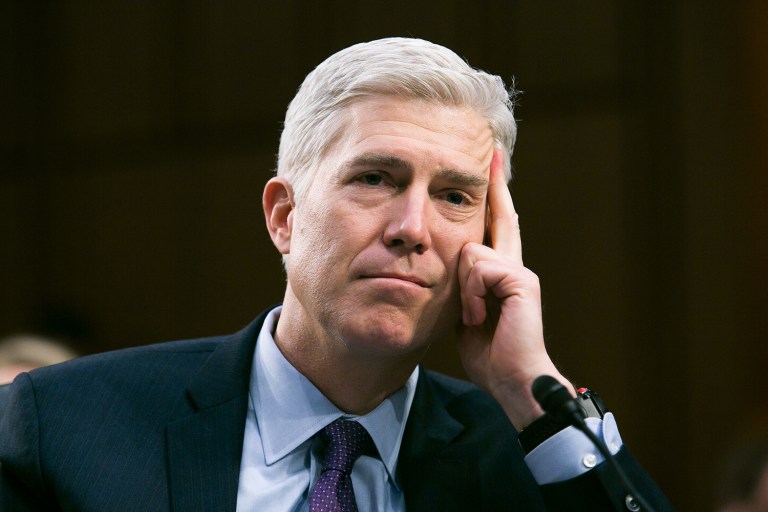 "Supreme Court nominee Neil Gorsuch enforces the law and is fair to everyone," a narrator says in a new digital campaign ad boosting Judge Neil Gorsuch's Supreme Court bid ahead of next week's Senate votes on his nomination. (Graeme Jennings/Washington Examiner)