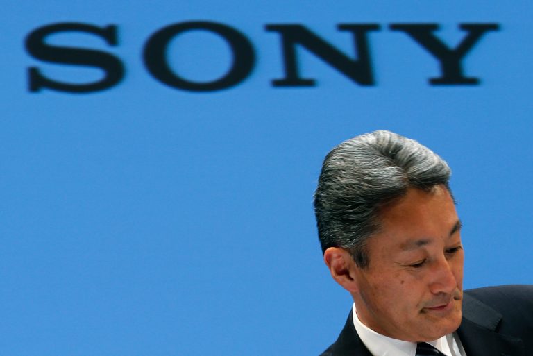 Sony Corp. President and CEO Kazuo Hirai reacts during a press conference at the Sony headquarters in Tokyo Thursday, Feb. 6, 2014. Sony is in talks to sell its troubled personal computer business and Thursday lowered its earnings forecast for the business year ending March to a 110 billion yen loss ($1.1 million).The company also said it's cutting its global workforce by about 3 percent or 5,000 people by the end of March 2015 as it restructures its PC, television and other businesses. (AP Photo/Shizuo Kambayashi)