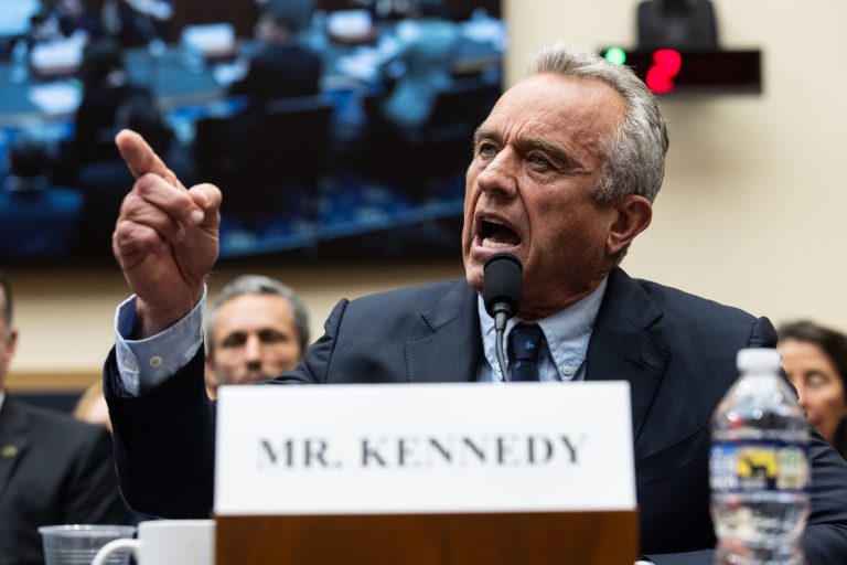 Robert F. Kennedy, Jr., testifies before a House Judiciary Select Subcommittee on the Weaponization of the Federal Government hearing on Capitol Hill in Washington, Thursday, July 20, 2023.
