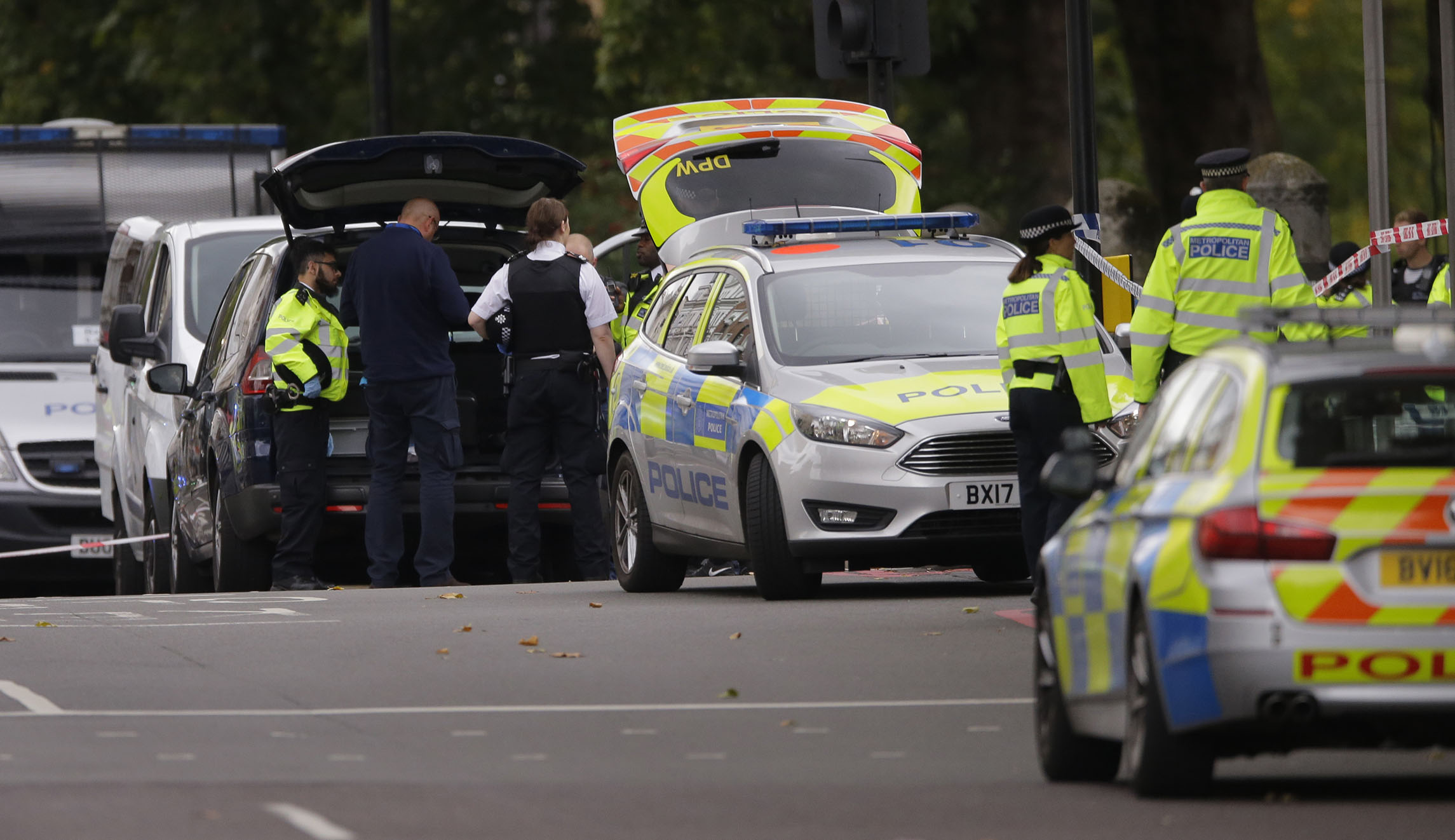 Car collision in London injures pedestrians