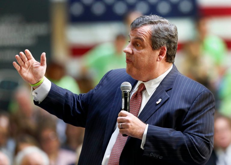 Christie's favorability ratings are tanking, and nearly 70 percent of voters say he should end his campaign.Â (AP Photo/Jim Cole)