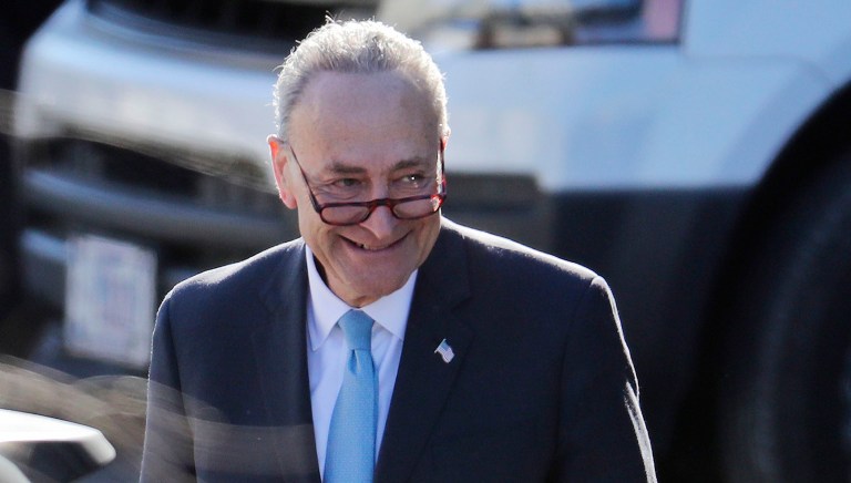 Senate Minority Leader Chuck Schumer likened negotiating with President Trump to doing so with 